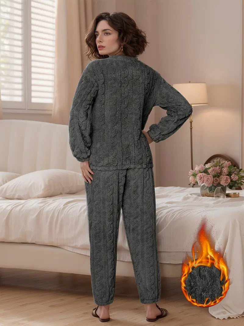 Women's Cozy Plush Pajama Set